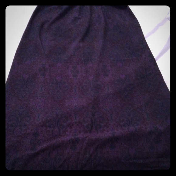 Purple paisley skirt