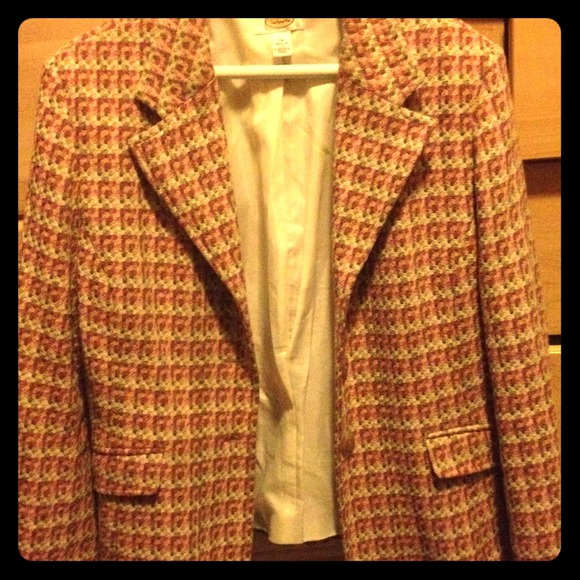 Green, white, and pink blazer