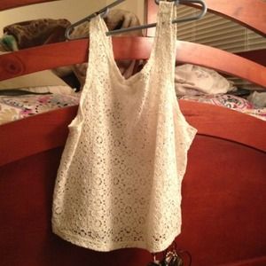 White Peep Hole Crop Top