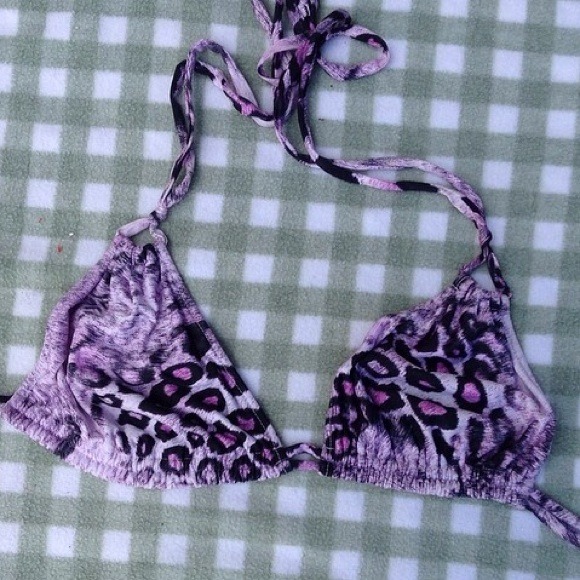 Island Girl cheetah print bikini top