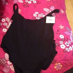 Black backless bodysuit