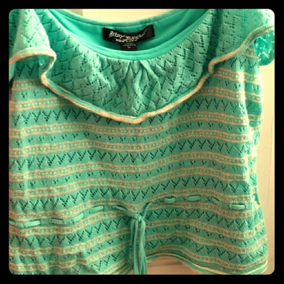 Betsey Johnson mint knit tank