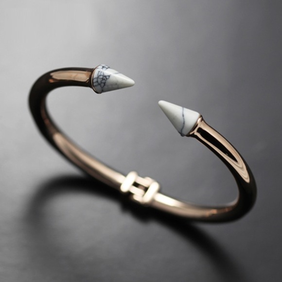 Titan bangle with Precious white stone