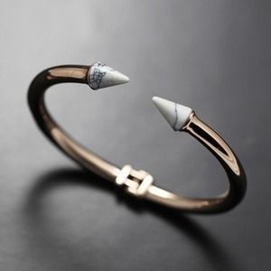 Titan bangle with Precious white stone