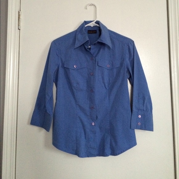 SOLD in Bundle - SALE - NY & Co. Blue Button Down - Picture 1 of 1
