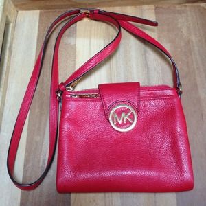 Michael Kors 'Fulton' Crossbody Purse in Red