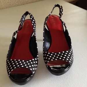 Nine West Polka Dot Slingback Pumps