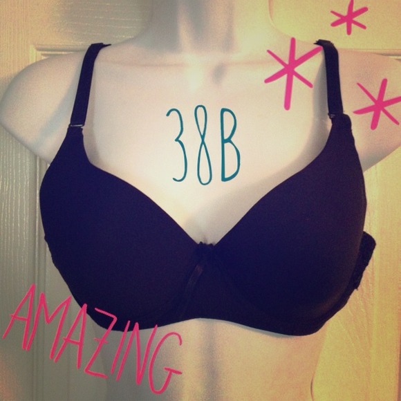 38B black bra with removable straps