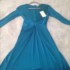 Issa London Turquoise Sleeved Dress