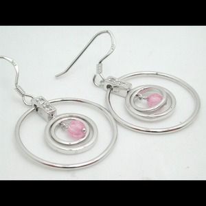 Pink $ White Topaz EarRings
