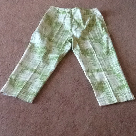 GREEN AND WHITE TALBOTS CAPRIS!! BUNDLE FOR DONNA! - Picture 2 of 3