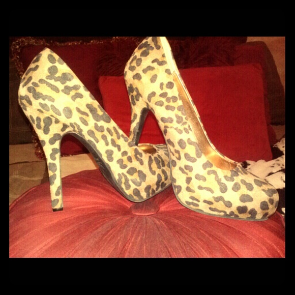 Leopard print high heels