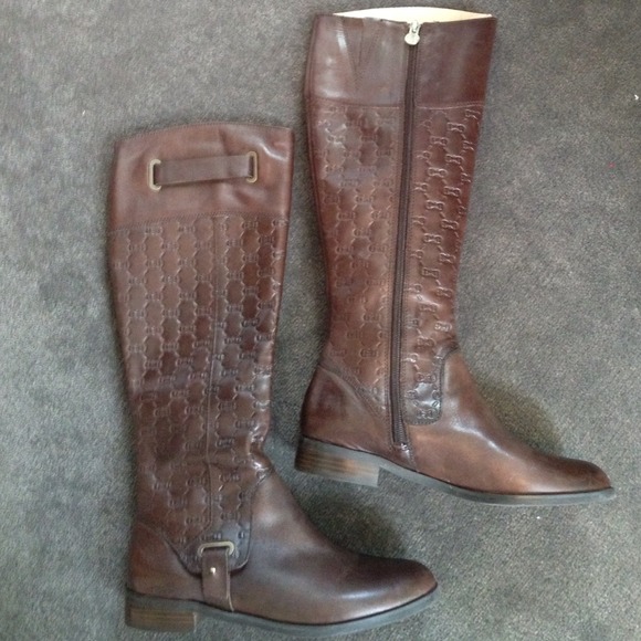 Leather, Dark brown boots- bundled