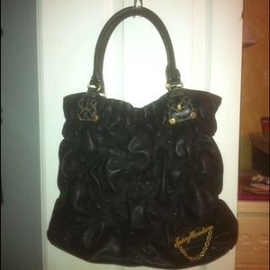 Black Quilted Juicy Couture Leather Handbag