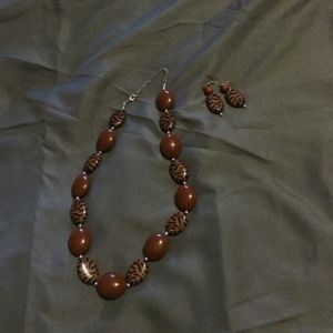 Necklace and earring set goes well with black