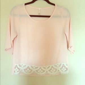Pink chiffon shirt