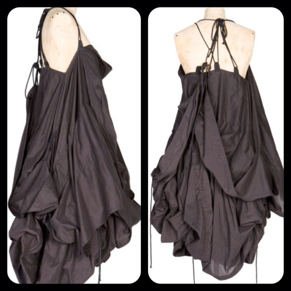 SALE All Saints Parachute Dress in Washed Black - Picture 2 of 4