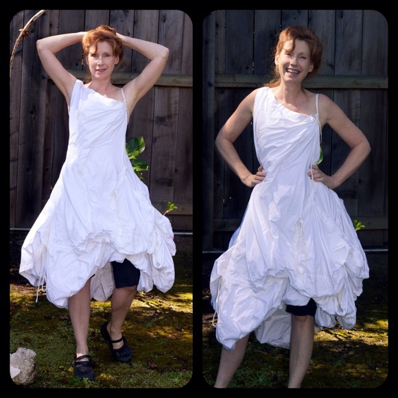 SALE All Saints Parachute Dress in Washed Black - Picture 3 of 4