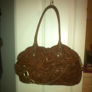 Large Brown Quilted Juicy Couture Leather Handbag