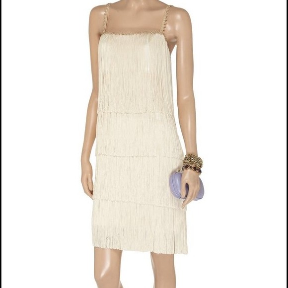 Notte by Marchesa fringe cocktail dress size 0 - Picture 4 of 4