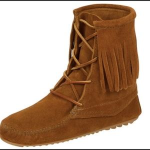 Minnetonka Fringe Ankle Boots