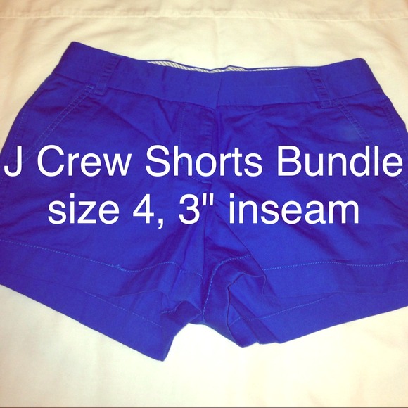 J crew shorts bundle size 4, 3 inch inseam