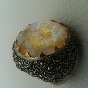 Beautiful Ring Sterling Sliver Size 7.5 HOLD