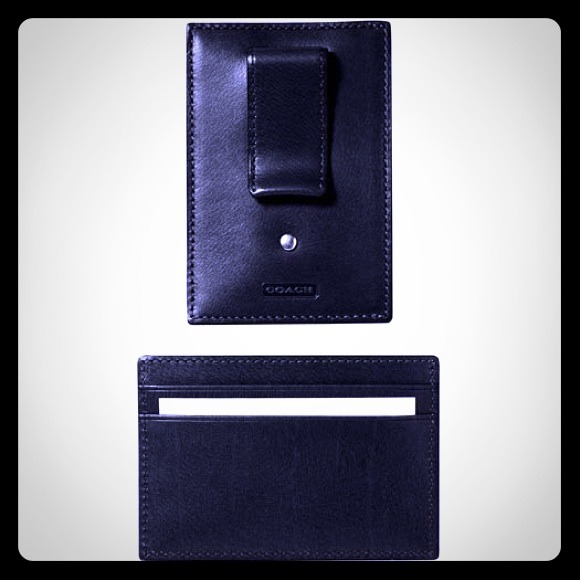 Coach Bleecker Legacy Money Clip/Card Case Leather