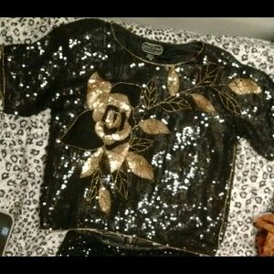 Vintage sequined top