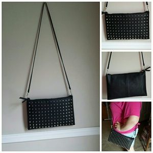 Studded black cross body.