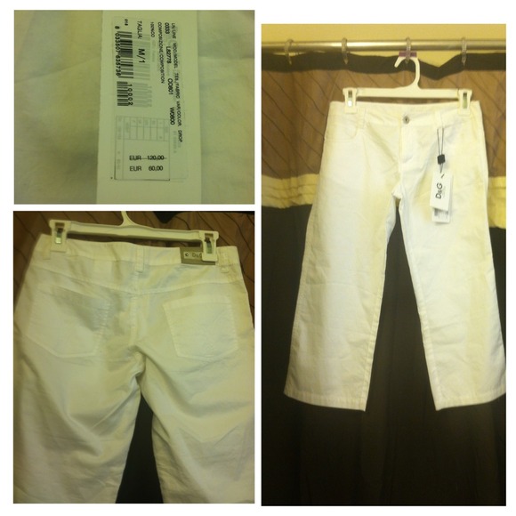 D&G junior crisp white capri pant