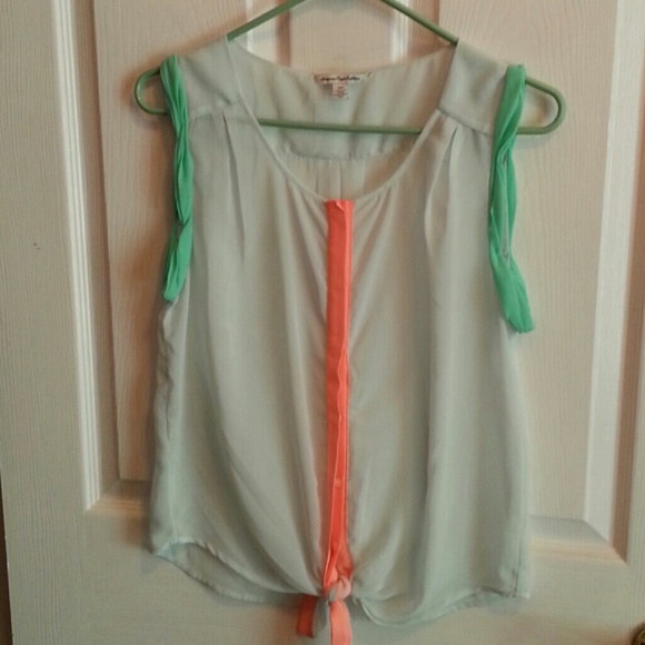 Sleeveless sheer top
