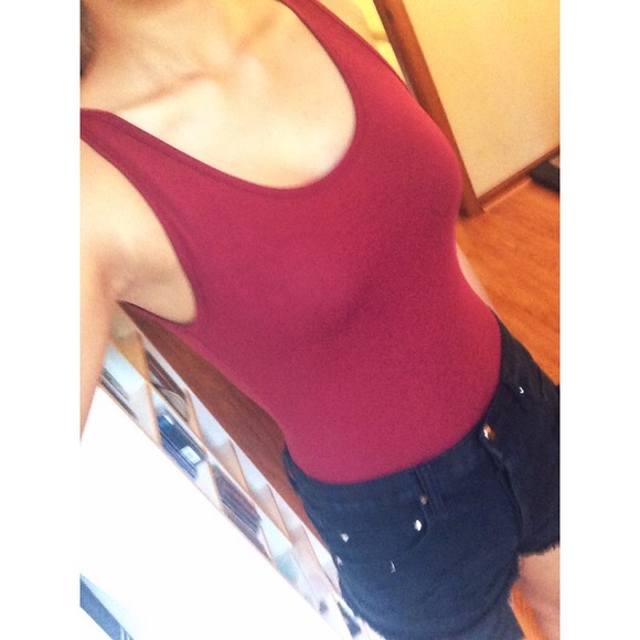 ASOS Tops - ✨Sold✨Maroon Asos bodysuit