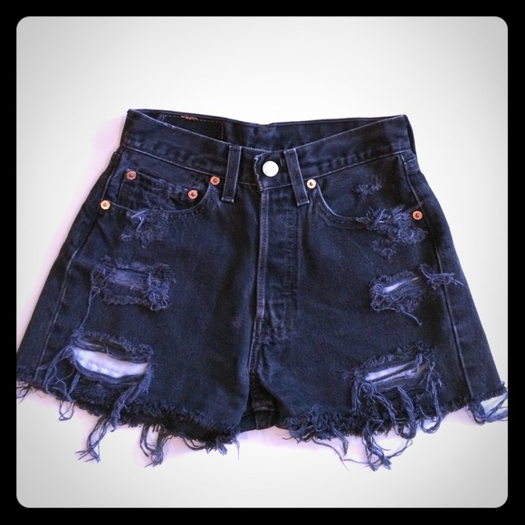 Levi's Black High Waisted Shorts XS, from Urban