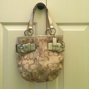 Coach Monogram Gold Handbag