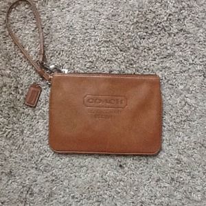 Authentic Coach Leather Wristlet Never Used