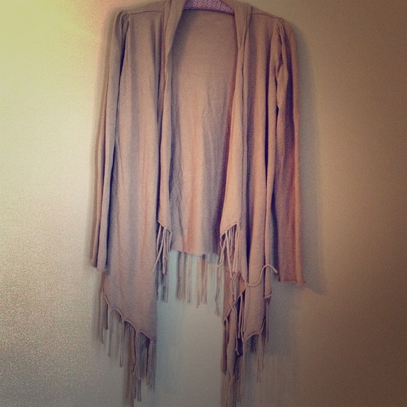 Mauve Lavender Brown Hoodie Fringe Jersey