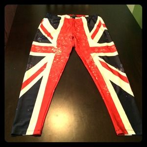 British flag print leggings