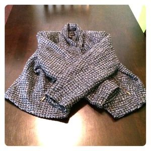 Black silver glitter work blazer