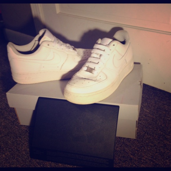 All white Nike Air Force Ones