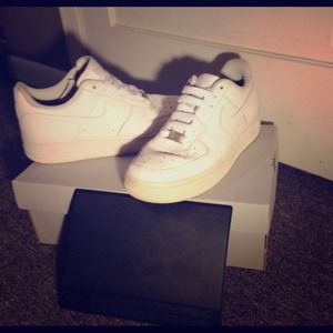 All white Nike Air Force Ones