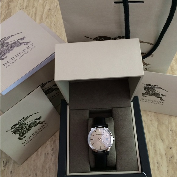 No longer available Burberry watch w/leather band