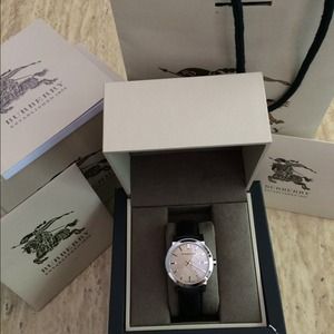 No longer available Burberry watch w/leather band