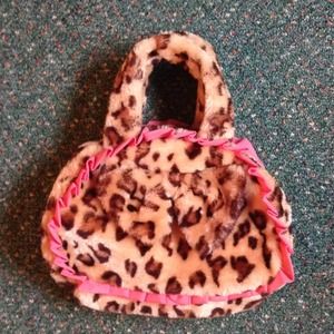 NWOT forever 21 fuzzy cheetah bag ON HOLD