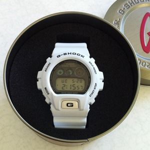 White G Shock watch by Casio