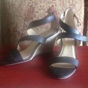 Size 7.5 Black Wedge Sandal