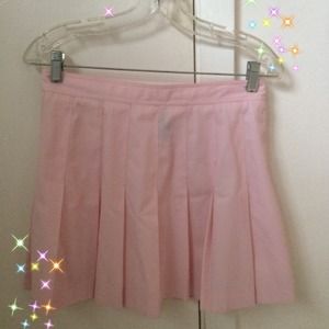 Pastel pink tennis skirt