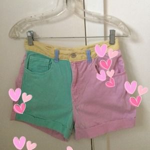 Colour block shorts