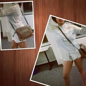 Pretty light blue jean shirt