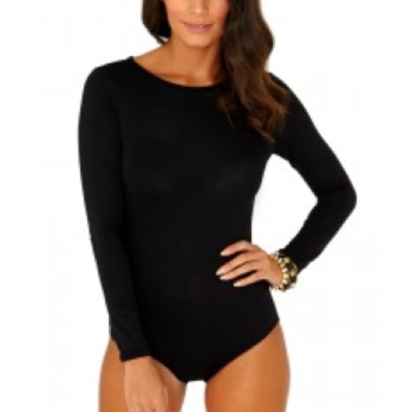 SOLD! Open back long sleeved bodysuit - Picture 2 of 3